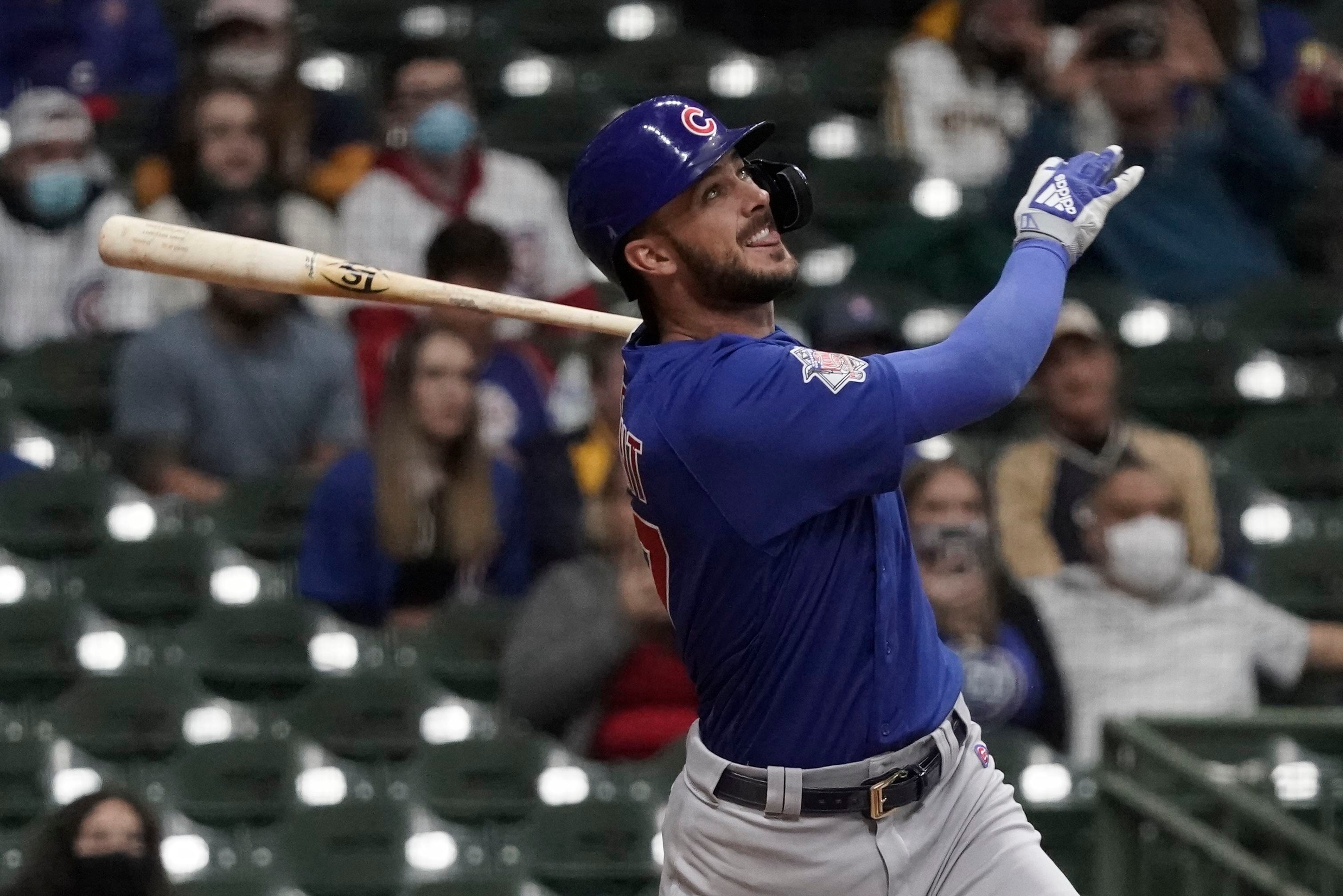 Plunked again, Contreras hits back with HR, Cubs beat Brews