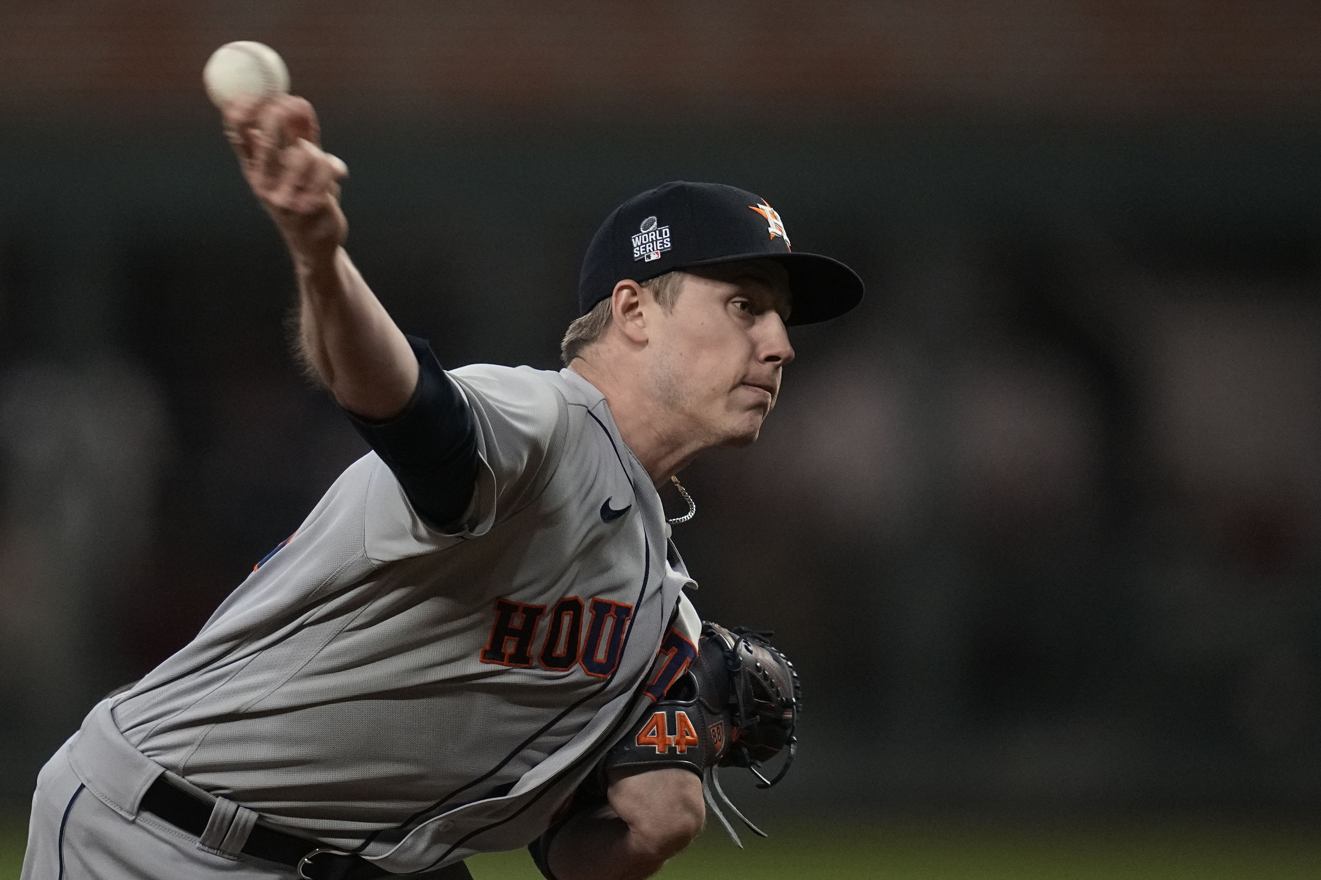 Houston, United States. 16th Oct, 2021. Houston Astros Kyle Tucker and  Carlos Correa celebrate after they both scored on a single by teammate Yuli  Gurriel in the 4th inning in game two