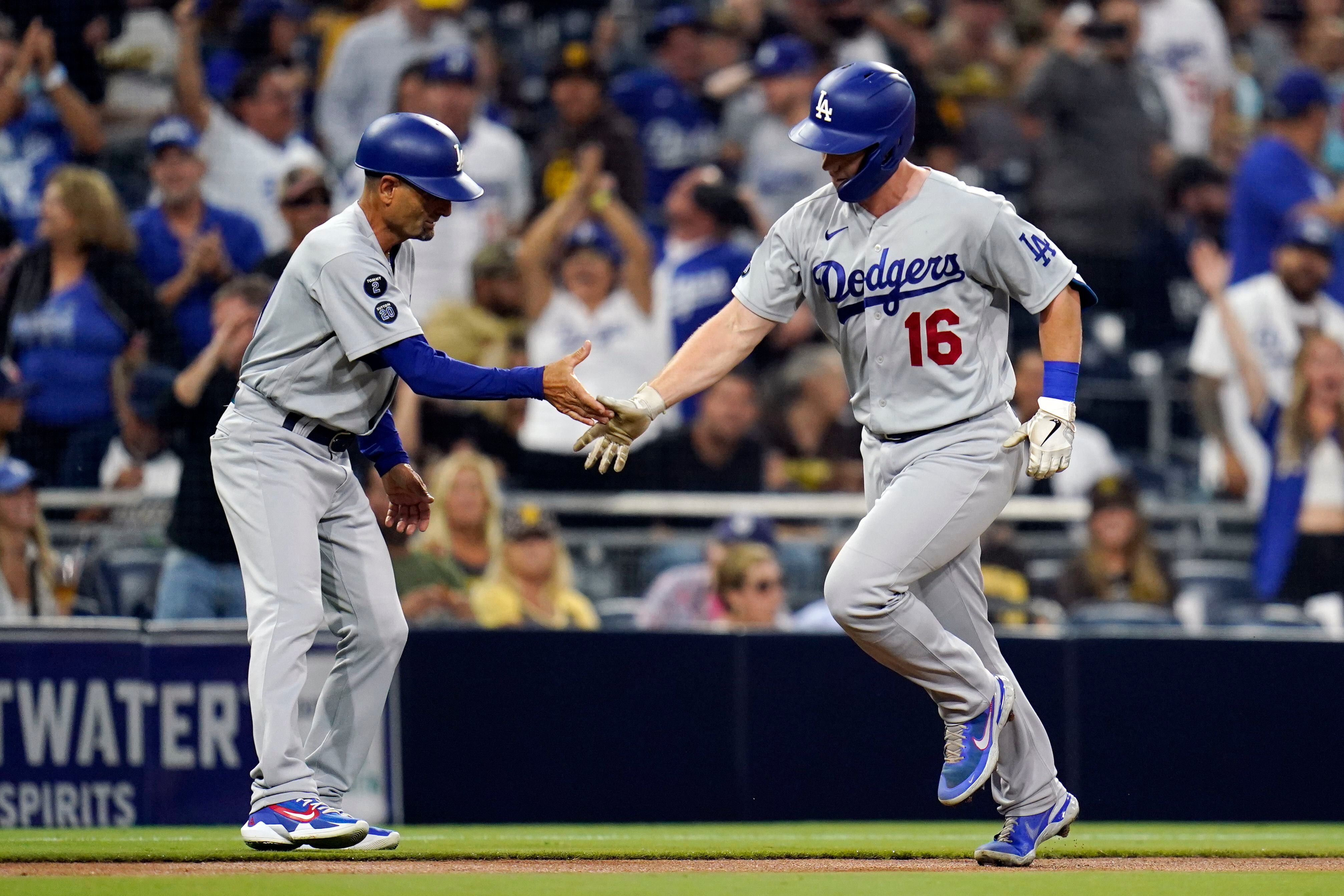 Pollock Homers, May Strikes Out 8 as Dodgers Beat Padres 5-2