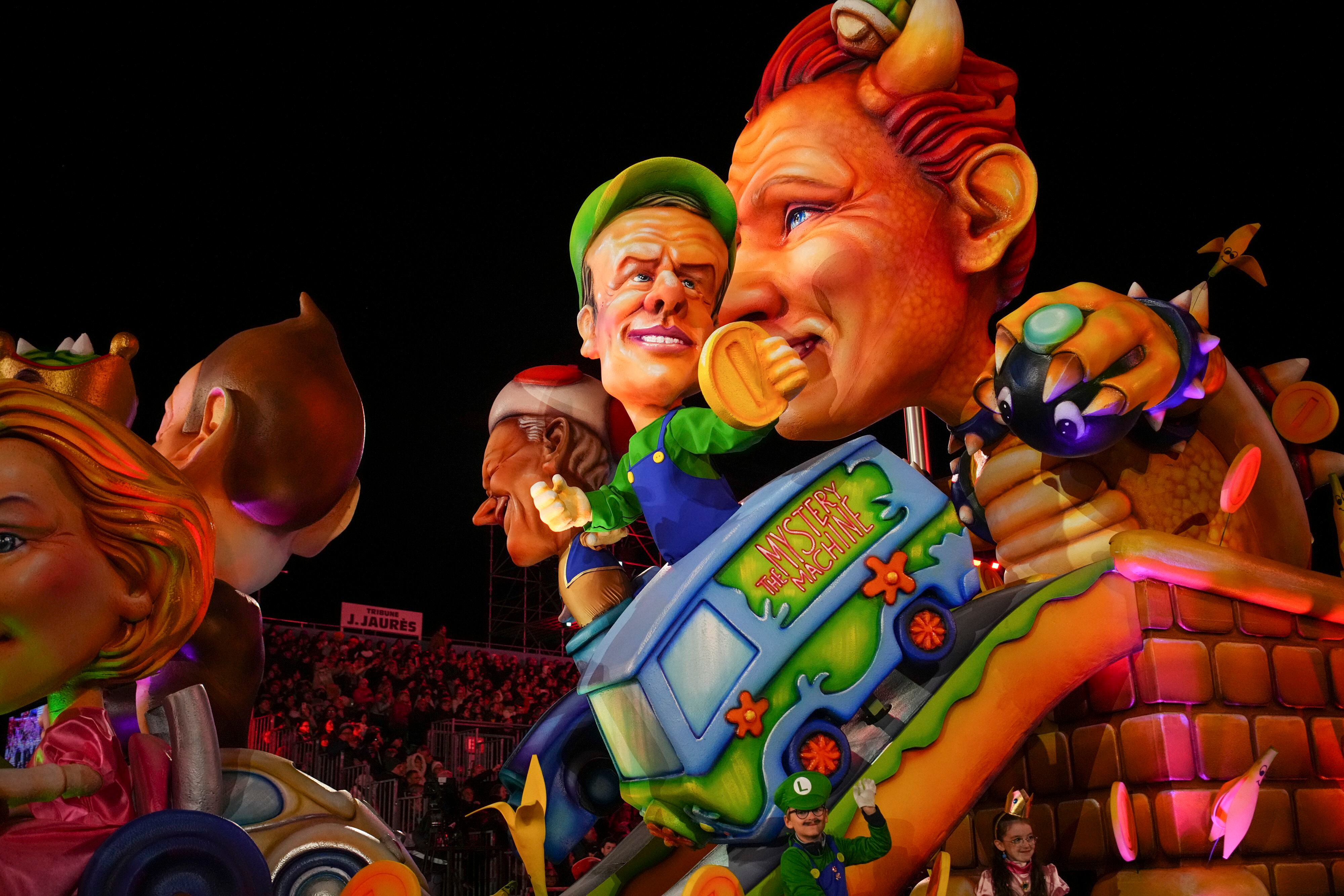 Carnival parades on the French Riviera celebrate pop culture and