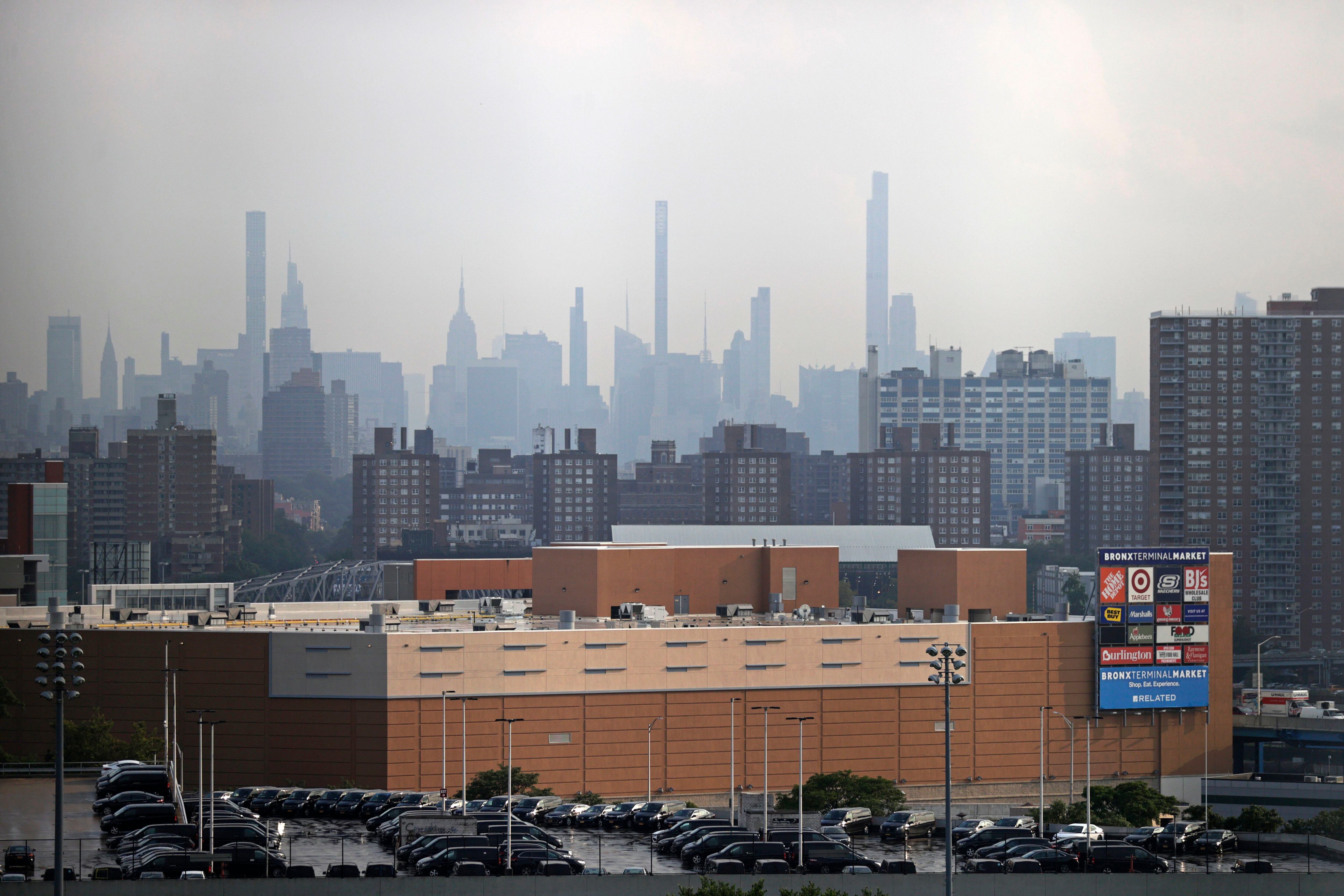 NYC air quality: Photos from sky over Yankee Stadium