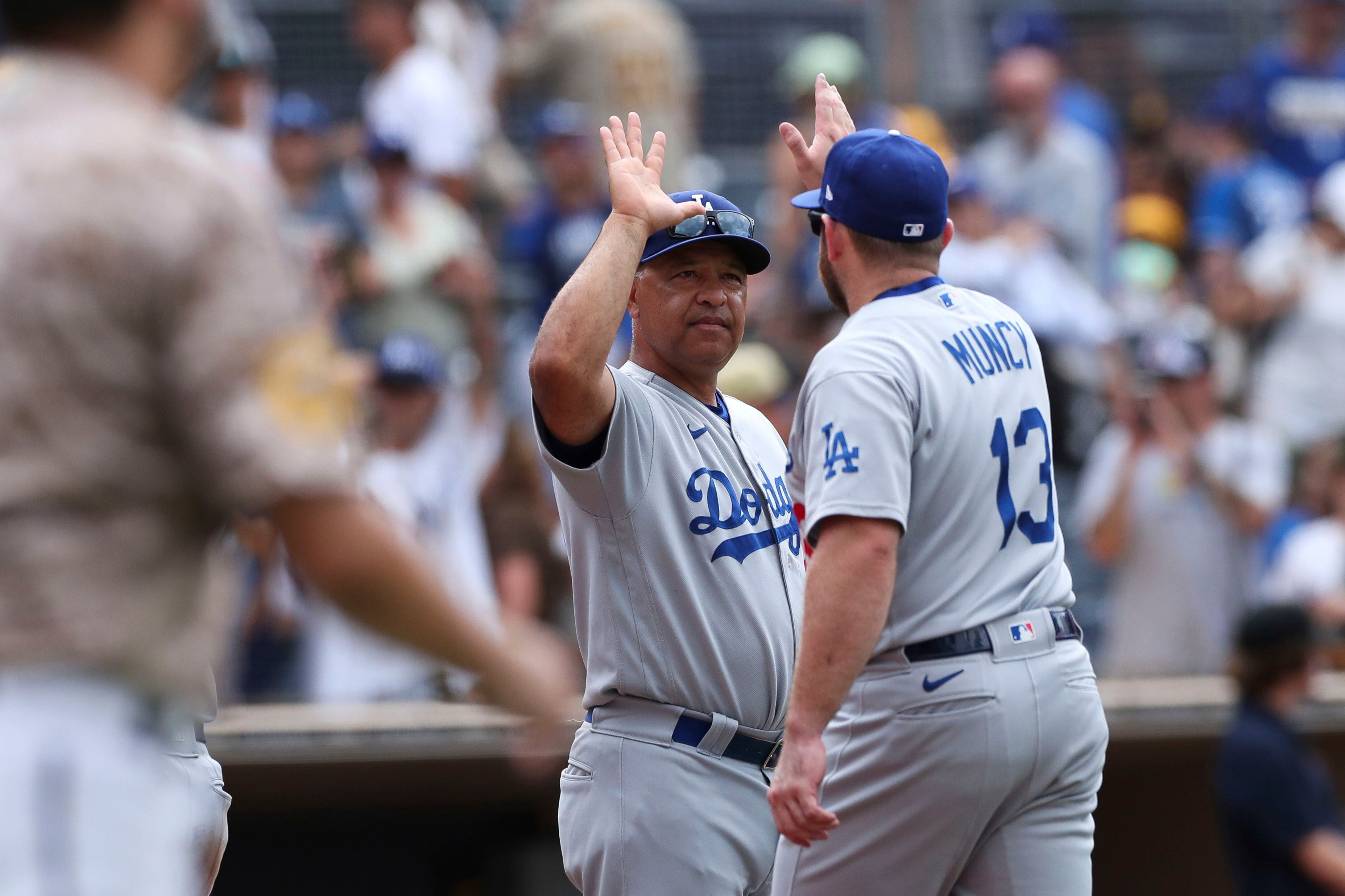 Nabil Crismatt of the San Diego Padres looks on before a game