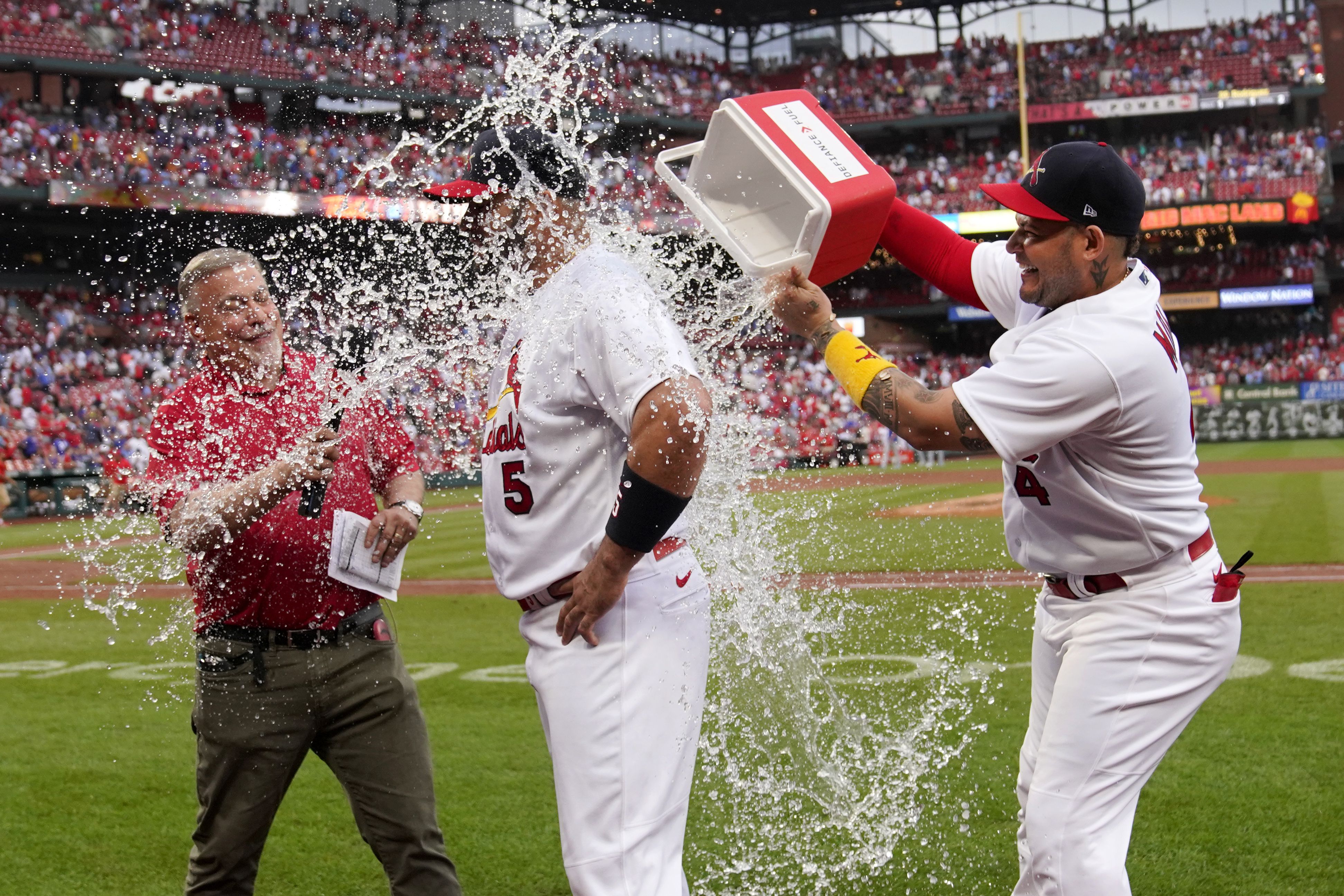 PHOTOS: Jayson Tatum throws first pitch at St. Louis Cardinals game