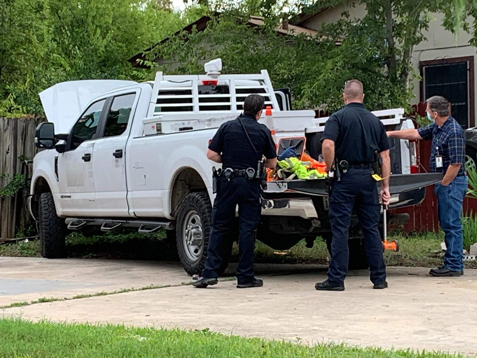 Police find stolen CPS Energy truck at home where man was shot