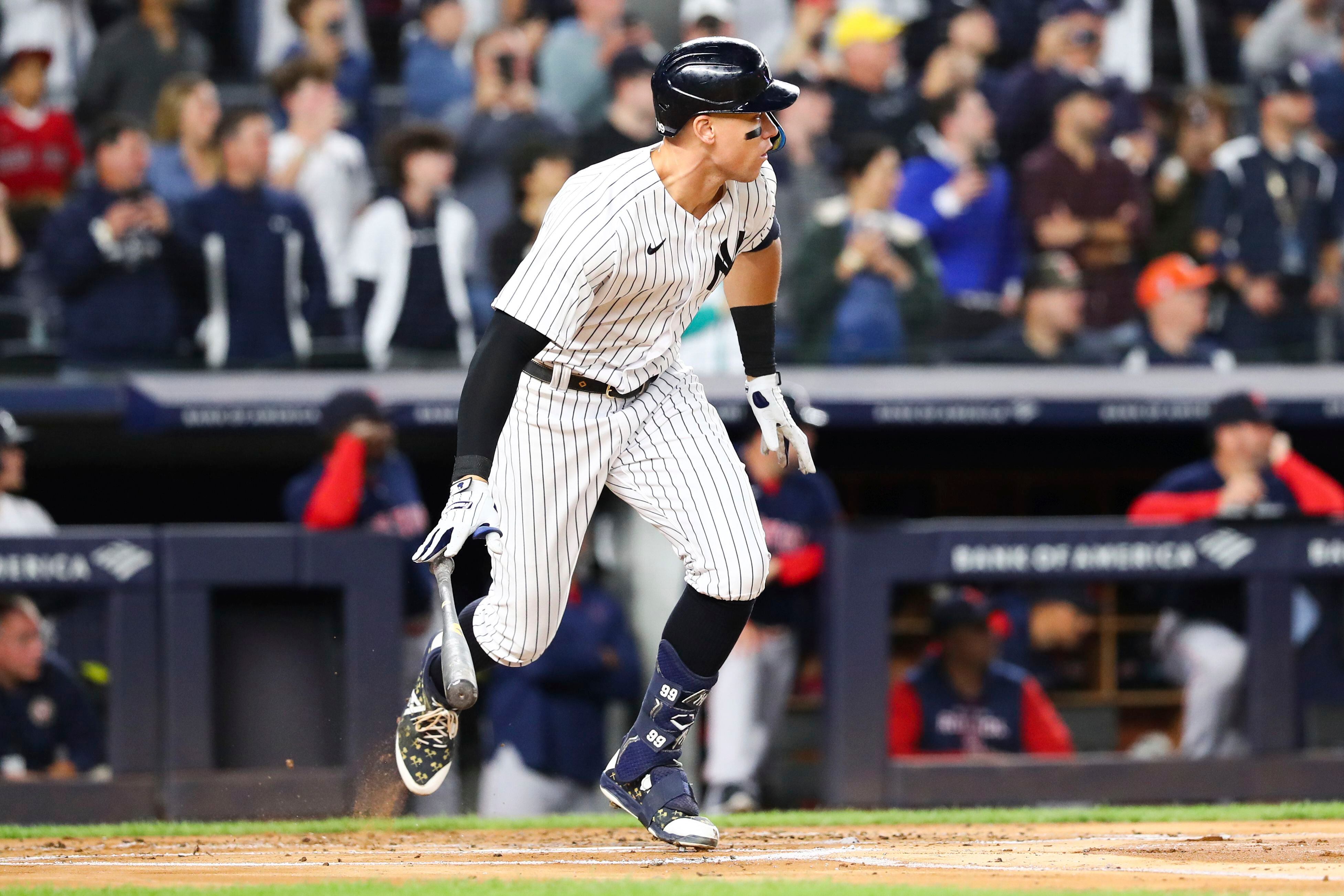 The Aaron Judge Home Run Tracker: Game 1 new york yankees mlb jersey women  38