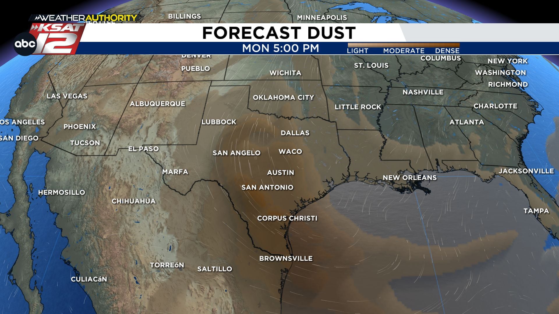 Saharan dust forecast for today.