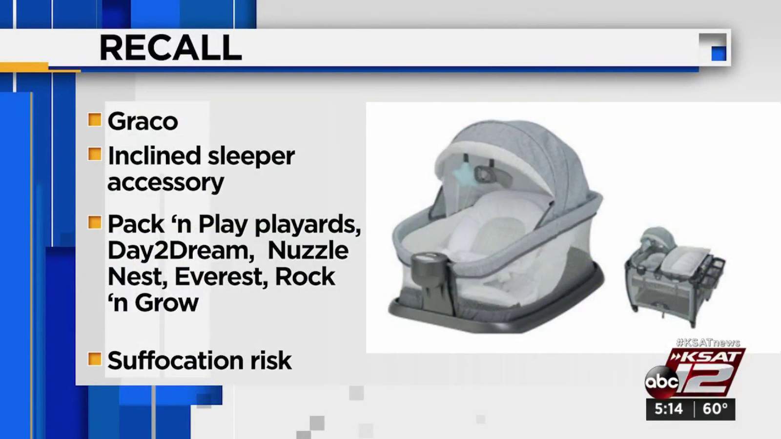 Graco recalls inclined sleepers for suffocation risk