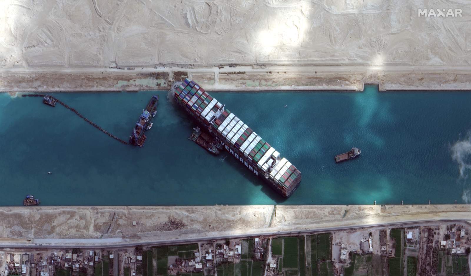 Giant container ship that blocked Suez Canal is finally free