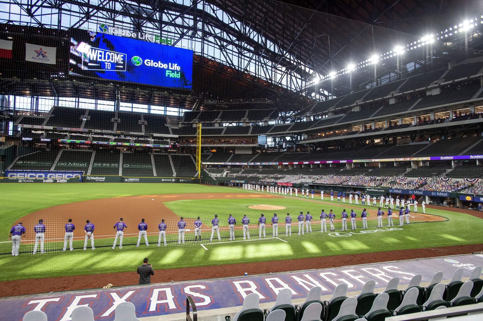 Texas Rangers in line to be first MLB team back to full capacity