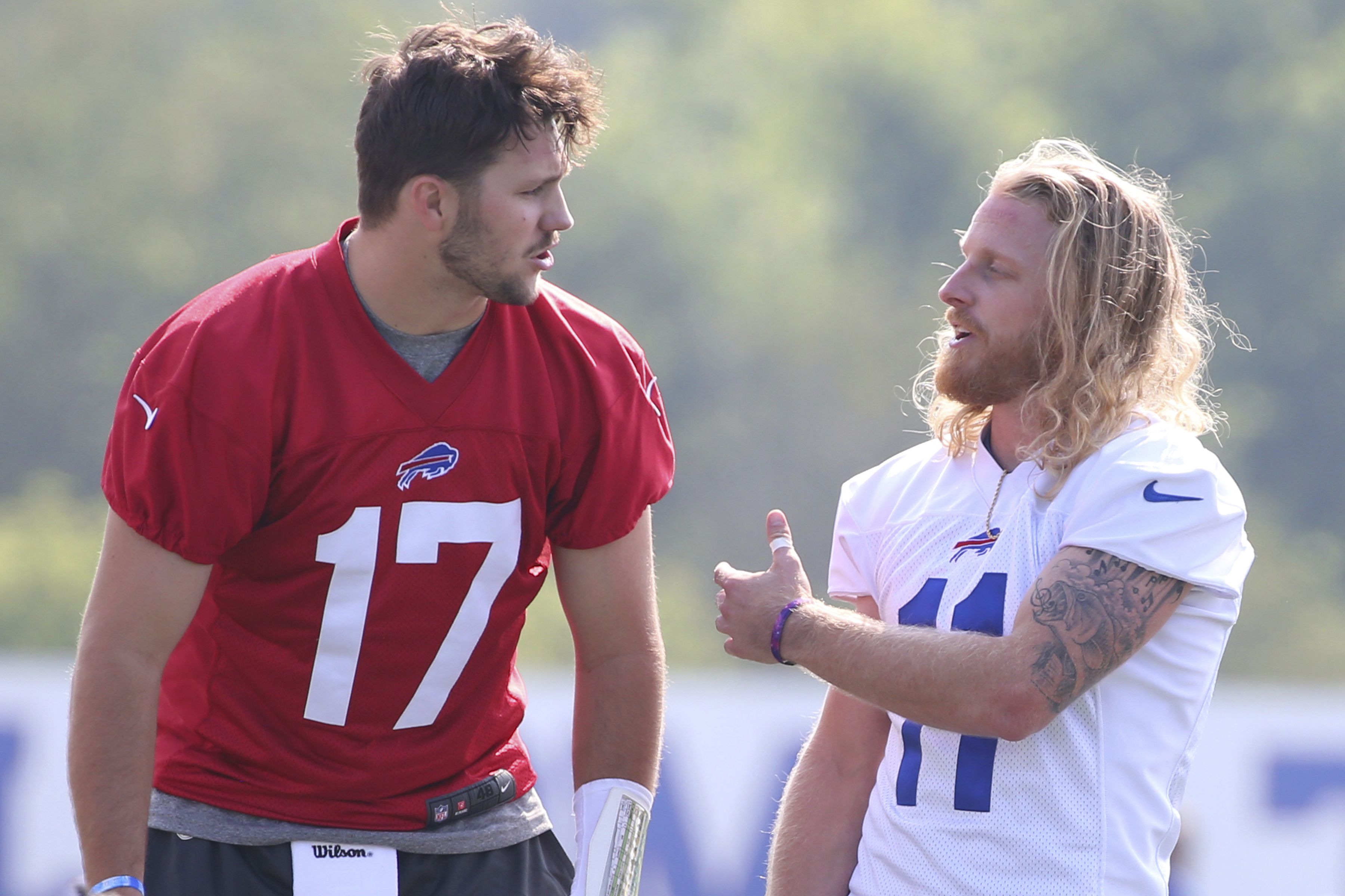 Behind-the-scenes with Dion Dawkins on Buffalo Bills media day