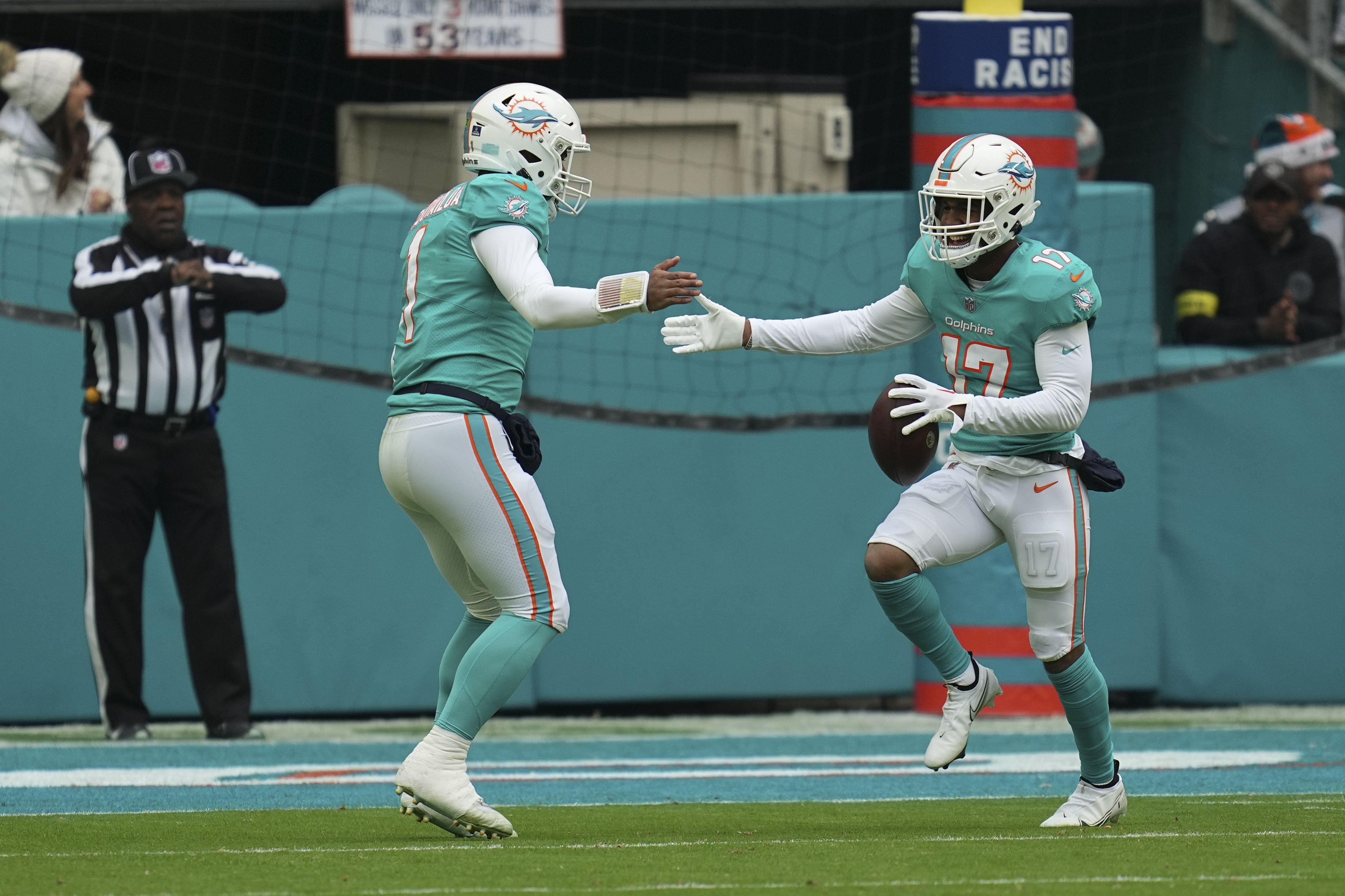 Miami Dolphins watching Christmas day games closely