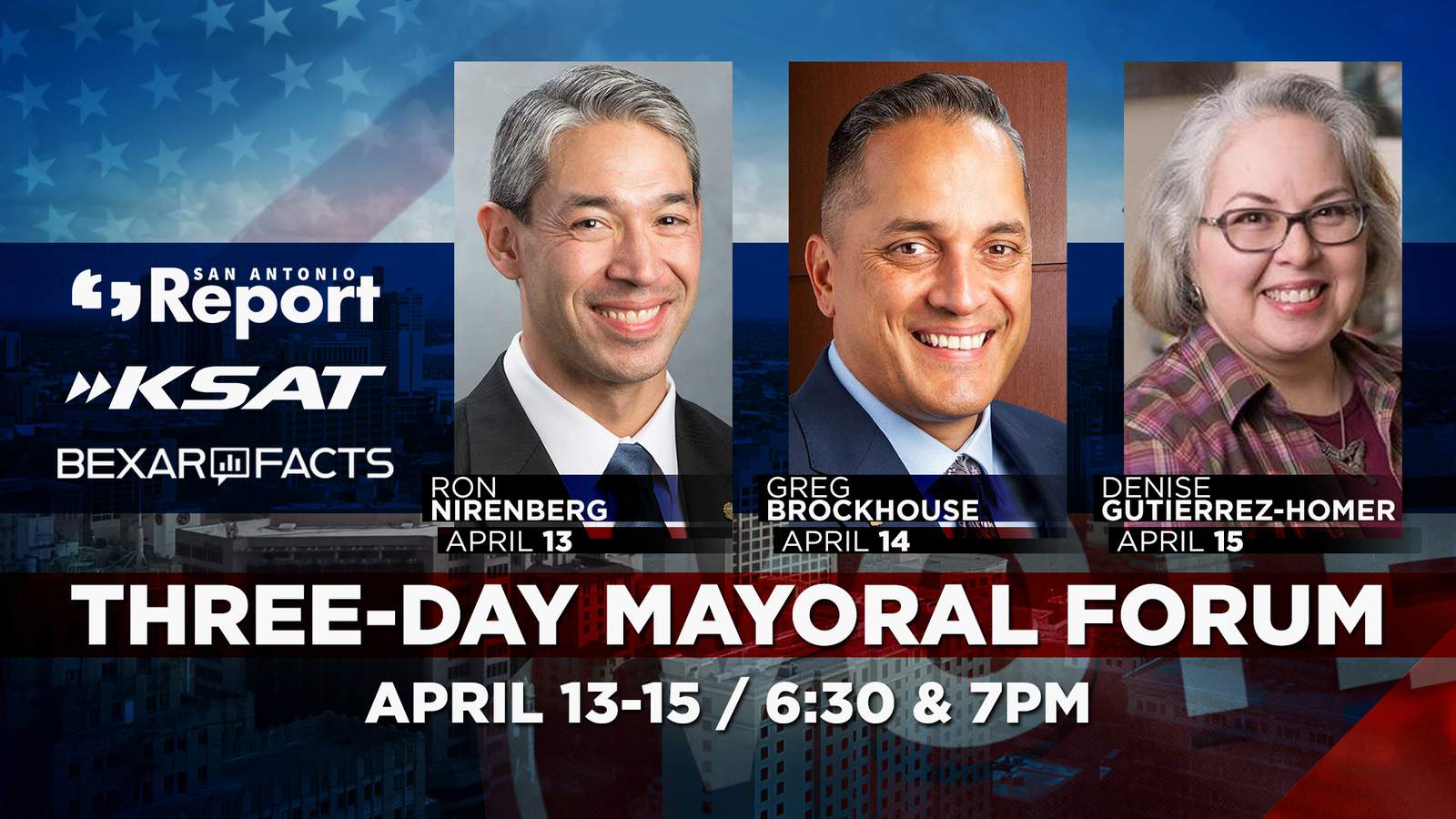 How to watch San Antonio mayoral forums on April 13, 14, 15 on KSAT 12